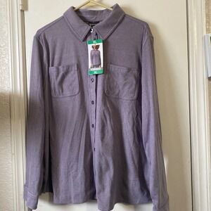 32 degrees NWT Cozy Soft Women's XL‎ Heather Button up Long Sleeve Shirt Top